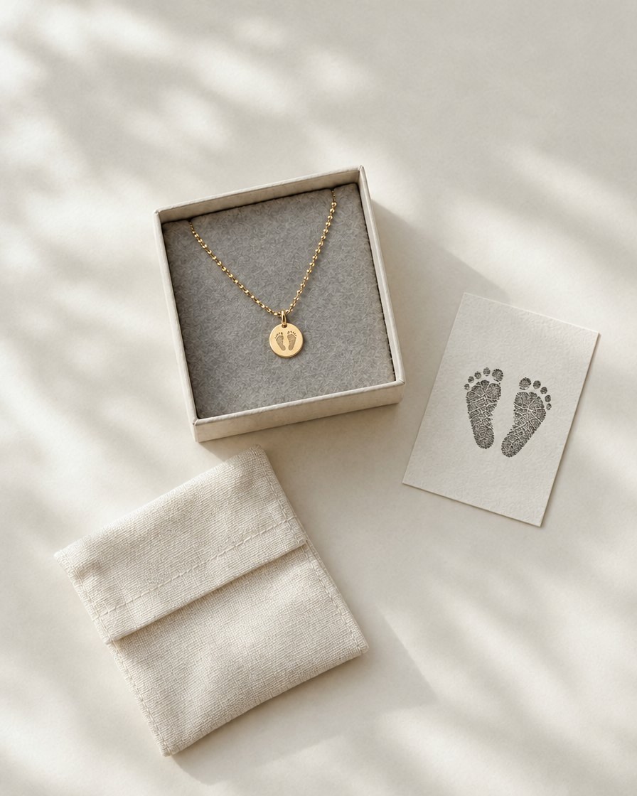 Gift box with the original on a photo card