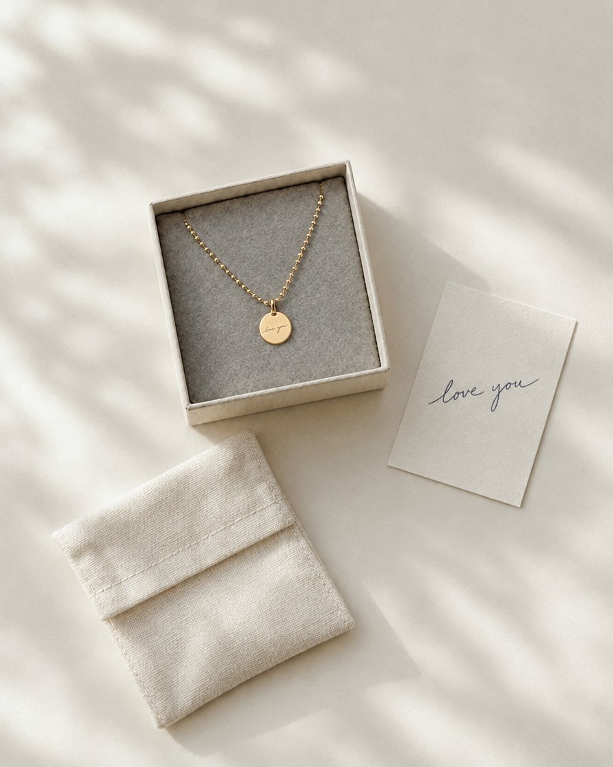 Gift box with the original on a photo card