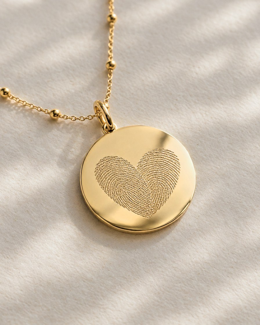 The Thumbprint Heart Necklace